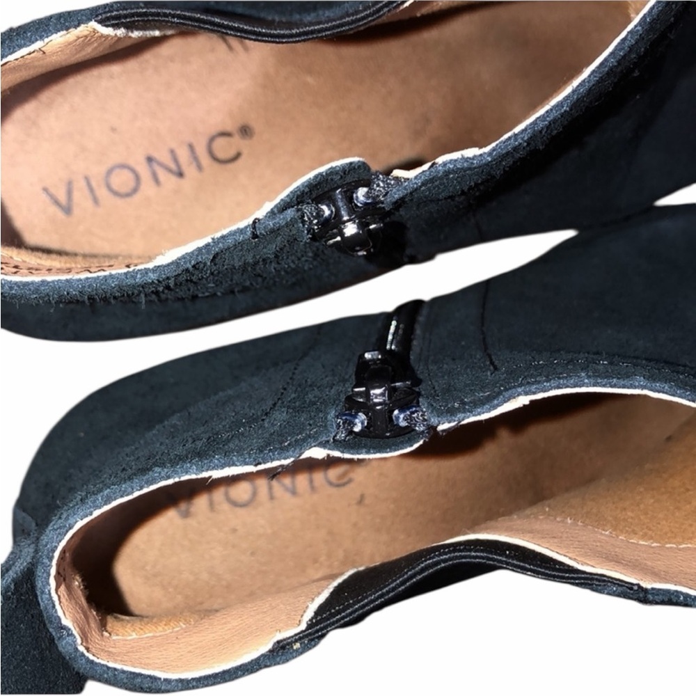Vionic Paloma‎ size 11 black suede leather wedge bootie boots - Picture 9 of 11